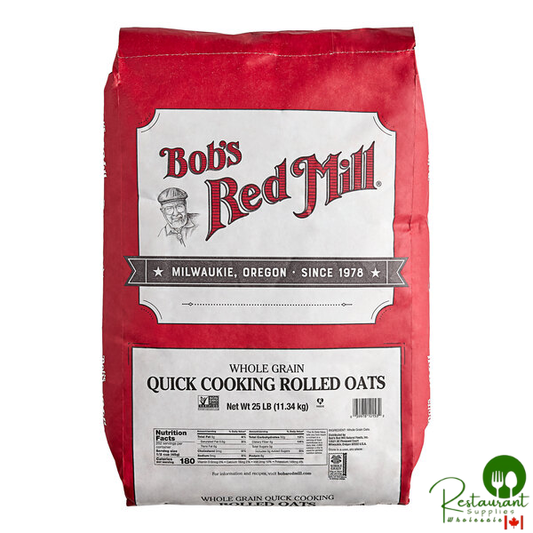 Bob's Red Mill 25 lb. Quick-Cooking Whole Grain Rolled Oats
