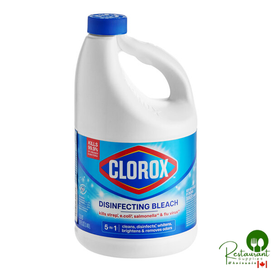 CloroxPro Clorox CLO32263 81 oz. Concentrated Disinfecting Bleach with CloroMax - 6/Case