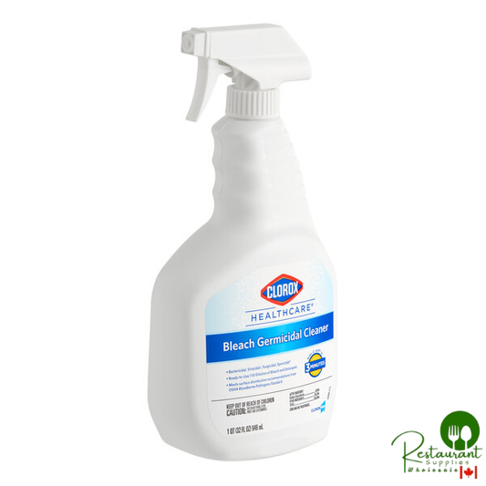 CloroxPro Clorox Healthcare CLO68970 32 oz. Bleach Germicidal Cleaner with Spray Bottle - 6/Case