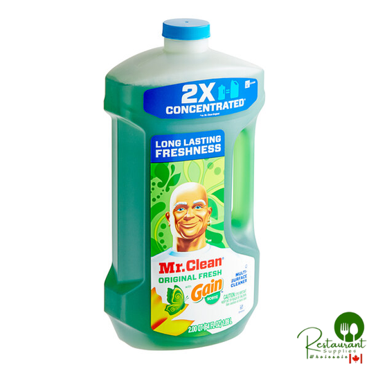 Mr. Clean 10030772107246 64 fl. oz. 2X Concentrated Multi-Surface Cleaner with Gain Original Fresh Scent - 4/Case