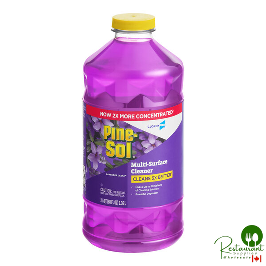 CloroxPro Pine-Sol CLO60608CT 80 oz. Lavender Scent Multi-Surface Cleaner - 3/Case