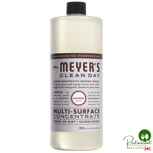 Mrs. Meyer's Clean Day 663010 32 fl. oz. Lavender All Purpose Multi-Surface Cleaner Concentrate - 6/Case