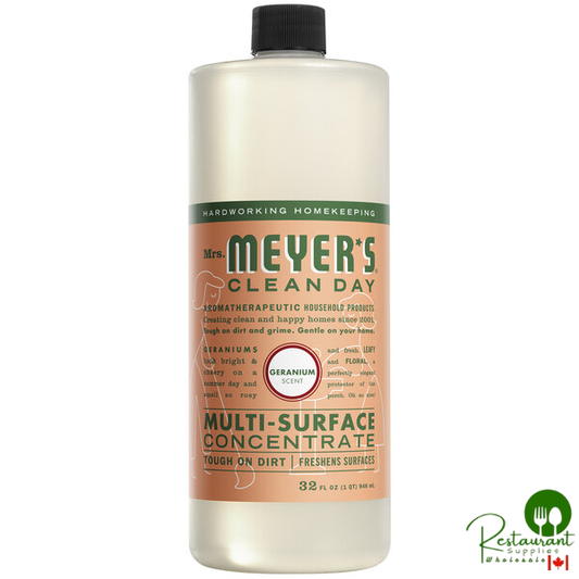 Mrs. Meyer's Clean Day 663035 32 fl. oz. Geranium All Purpose Multi-Surface Cleaner Concentrate - 6/Case