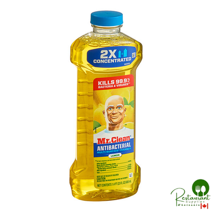 Mr. Clean 06892 23 fl. oz. 2X Concentrated Antibacterial Multi-Surface Cleaner with Lemon Scent - 6/Case