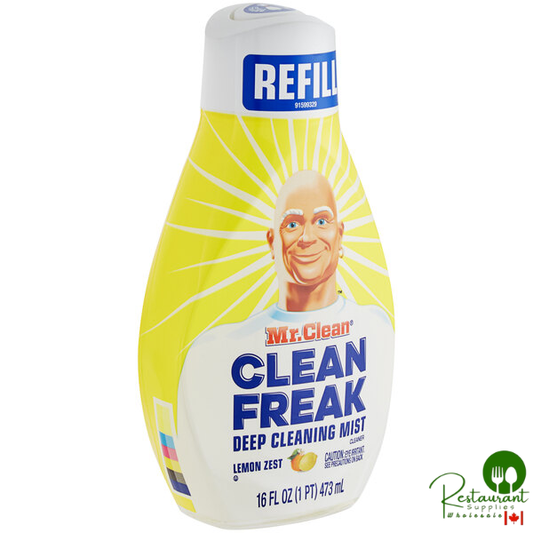 Mr. Clean 79130 Clean Freak Deep Cleaning Mist All-Purpose Spray Cleaner with Lemon Zest Refill 16 fl. oz. - 6/Case