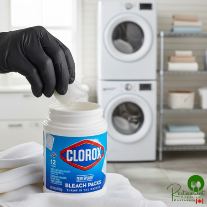 Clorox Zero Splash CLO31371 12-Count Bleach Packs - 6/Case