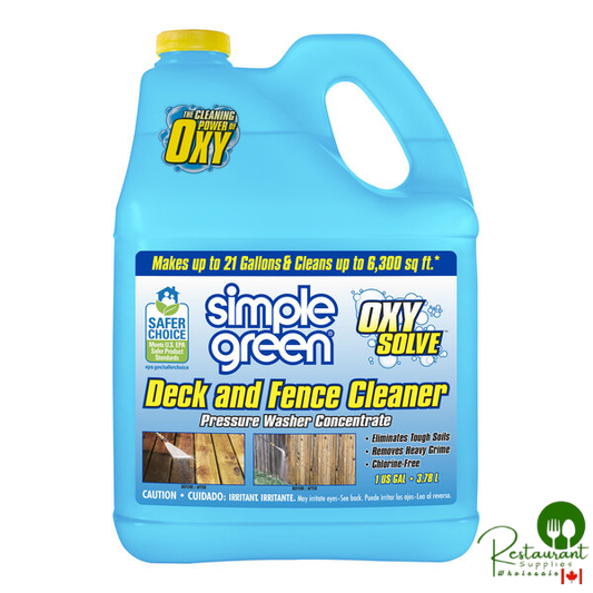 Simple Green Oxy Solve 2310000418231 1 Gallon Concentrated Pressure Washer Deck and Fence Cleaner - 4/Case