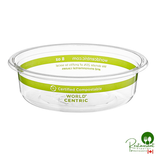 World Centric 8 oz. Compostable Clear PLA Deli Container - 1,000/Case