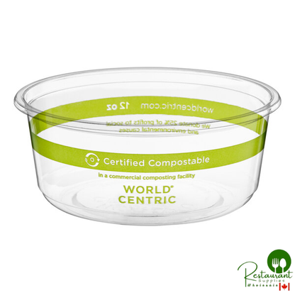 World Centric 12 oz. Compostable Clear PLA Deli Container - 1,000/Case
