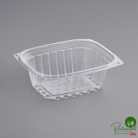 World Centric 12 oz. Compostable Rectangular Clear PLA Deli Container - 900/Case