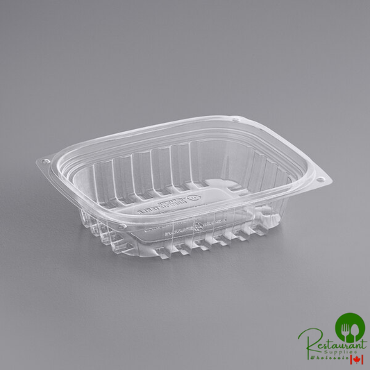 World Centric 8 oz. Compostable Rectangular Clear PLA Deli Container - 900/Case