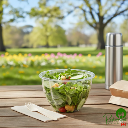 World Centric 48 oz. Compostable Clear PLA Deli Bowl - 300/Case