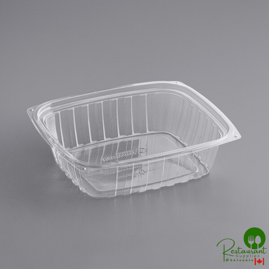 World Centric 24 oz. Compostable Rectangular Clear PLA Deli Container - 600/Case