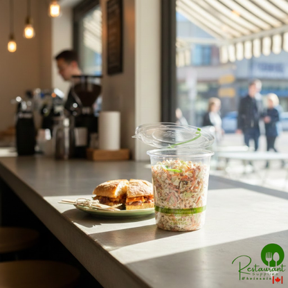 GreenLight Compliant PLA Plastic Compostable Dome Lid for 24-48 oz. Deli Bowls - 600/Case