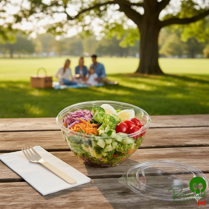 GreenLight Compliant 32 oz. PLA Plastic Compostable Deli Bowl - 600/Case