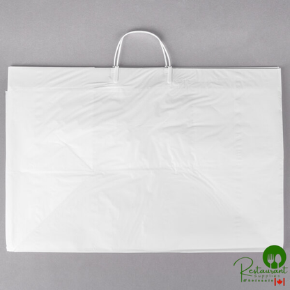 22" x 14" x 15" White Rigid Plastic Handled Shopper Bag - 50/Case