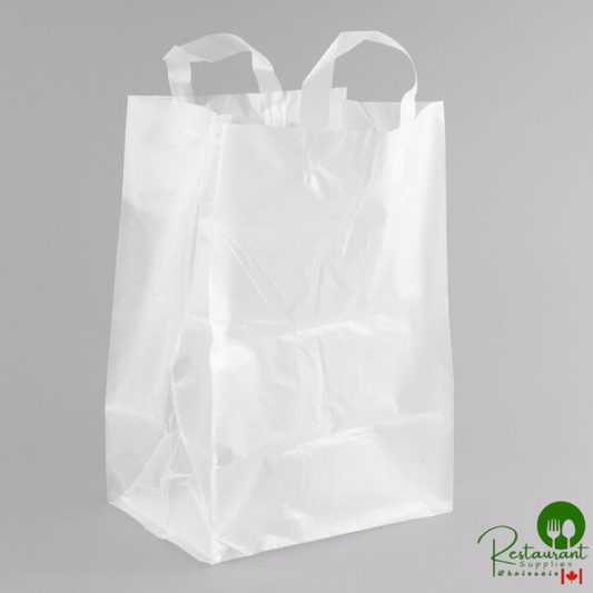 12" x 9" x 17" Polyethylene Soft Loop Handle Bag - 250/Case