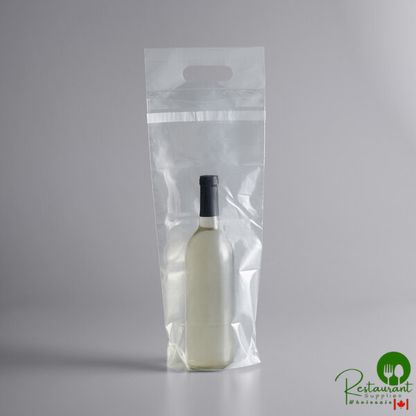 7" x 19" Sealable Plastic Wine To-Go Bag - 250/Case