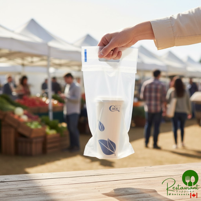 Fast Take Tamper-Evident Clear HDPE 1 Drink Beverage Carrier - 1,000/Case