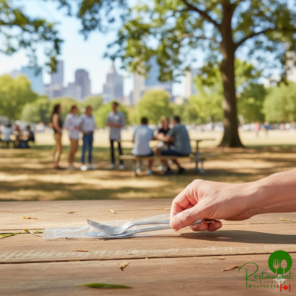 2 1/2" x 9 1/2" Disposable Plastic Silverware Bag - 2,000/Case