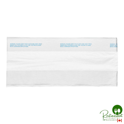 LK Packaging 14" White HDPE Wet Pack Grocery Bag - 1,000/Box