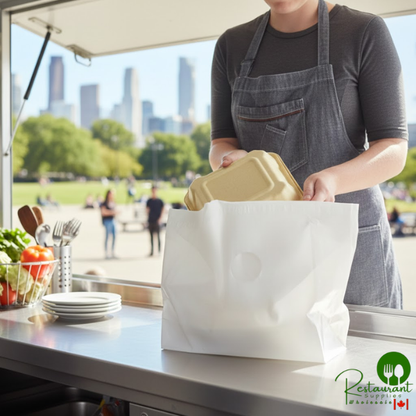 Seal2Go 21" x 19" x 10" Customizable Tamper-Evident Plastic Wavetop Delivery Bag - 250/Case