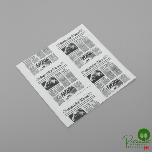 American Metalcraft PPRN2121 12" x 12" White Newspaper Print Paper - 1,000/Pack
