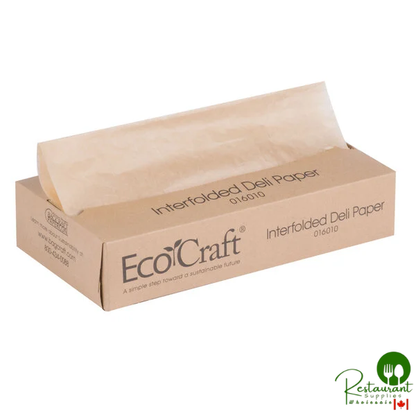 Bagcraft Packaging 016010 10" x 10 3/4" EcoCraft Interfolded Dry Wax Deli Paper - 6,000/Case