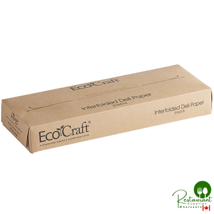 Bagcraft Packaging 016015 15" x 10 3/4" EcoCraft Interfolded Deli Wrap - 6,000/Case