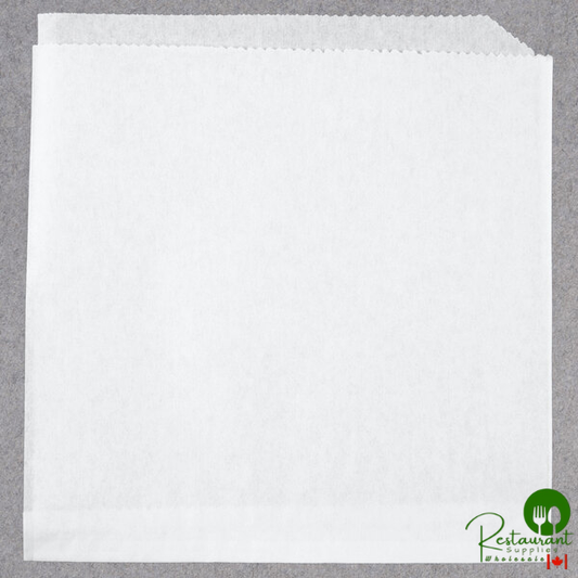 Bagcraft Packaging 300418 7" x 6 3/4" White Wire Cone Basket Liner / Deli Wrap / Double Open Bag - 2,000/Case