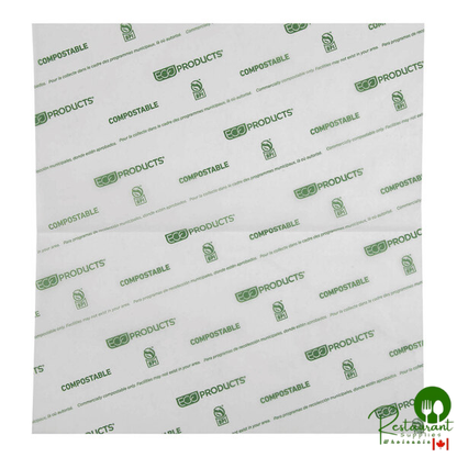 10" x 10 3/4" White Interfolded Compostable Dry Waxed Deli Wrap Paper - 6,000/Case