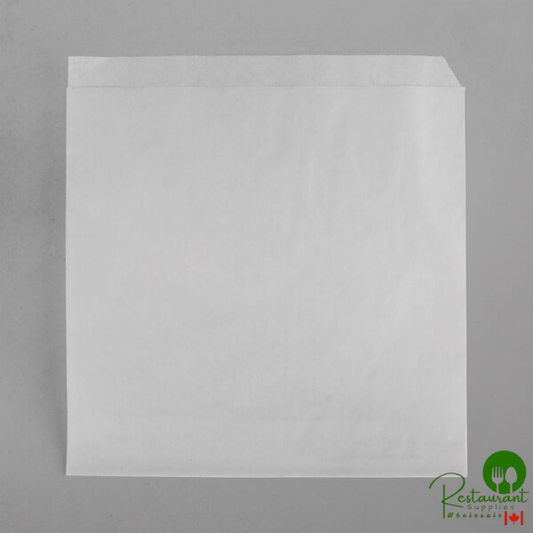 GET Enterprises 7" x 7" White Double-Open Bag / Cone Basket Liner - 250/Case