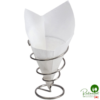 GET Enterprises 7" x 7" White Double-Open Bag / Cone Basket Liner - 250/Case