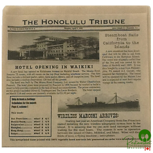 GET Enterprises 4-T6000 7" x 7" Hawaiian Newsprint Double-Open Bag - 2,000/Case