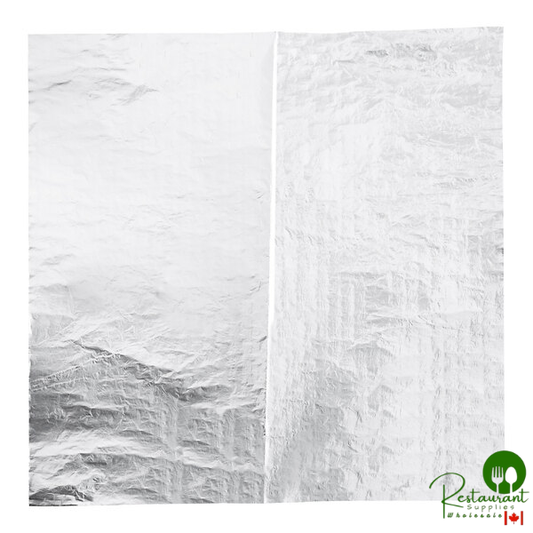 Bagcraft 12" x 12" Silver Insulated Honeycomb Foil Sandwich Wrap - 2,000/Case