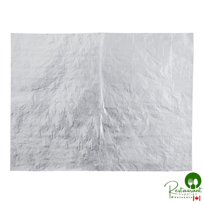 Bagcraft 9" x 12" Silver Insulated Honeycomb Foil Sandwich Wrap - 2,000/Case