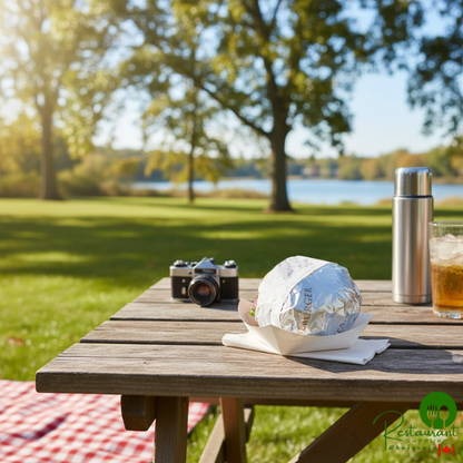 Bagcraft 10 1/2" x 14" "Cheeseburger" Insulated Honeycomb Foil Sandwich Wrap - 2,000/Case