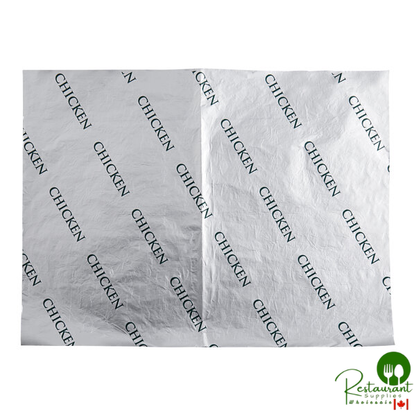 Bagcraft 10 1/2" x 14" "Chicken" Insulated Honeycomb Foil Sandwich Wrap - 2,000/Case