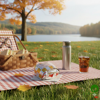 Bagcraft 10 1/2" x 14" "Hamburger / Cheeseburger / Special" Insulated Honeycomb Foil Sandwich Wrap - 2,000/Case