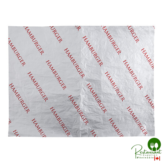 Bagcraft 10 1/2" x 14" "Hamburger" Insulated Honeycomb Foil Sandwich Wrap - 2,000/Case