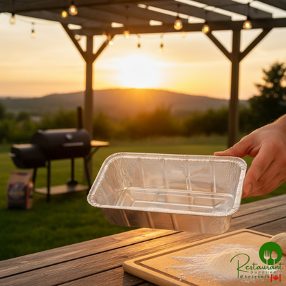 D&W 1 1/2 lb. Aluminum Foil Loaf Pan - 500/Case