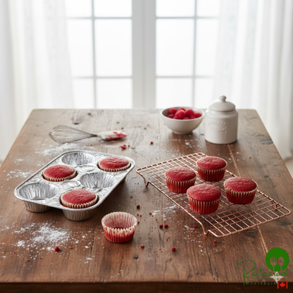 D&W Fine Pack E14 6 Cavity Standard Foil Muffin Pan - 500/Case