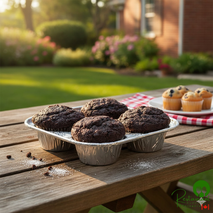 D&W Fine Pack 19430 4 Cavity Foil Texas / Jumbo Muffin Pan - 250/Case