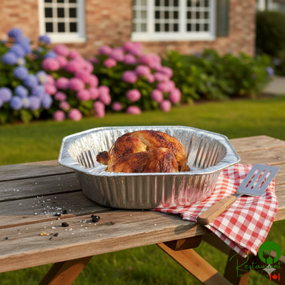 Durable Packaging Oval Foil Roast Pan 18" x 14" x 3" - 50/Case