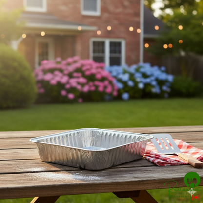 Durable Packaging 1100-30 9" Square Foil Cake Pan - 500/Case