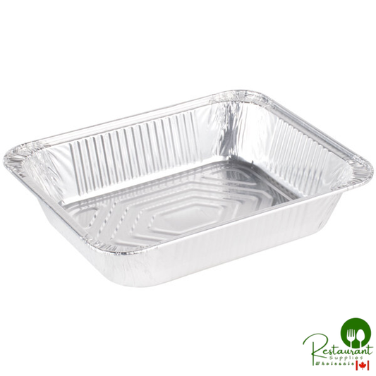 Western Plastics Half Size Heavy-Duty Foil Steam Table Pan 2 9/16" Deep - 100/Case