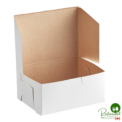 6" x 4 1/2" x 2 3/4" White Customizable Bakery Box By Prime - 250/Bundle