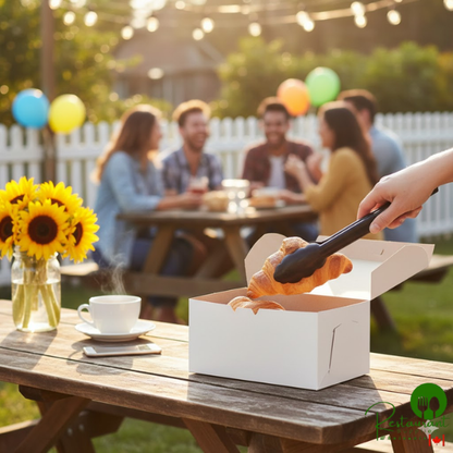 9" x 5" x 4" White Bakery Box By Prime- 250/Bundle