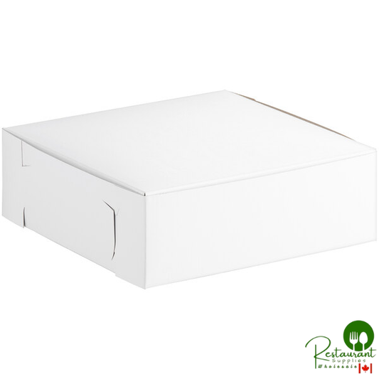 9" x 9" x 3" White Cake / Bakery Box By Prime- 250/Bundle