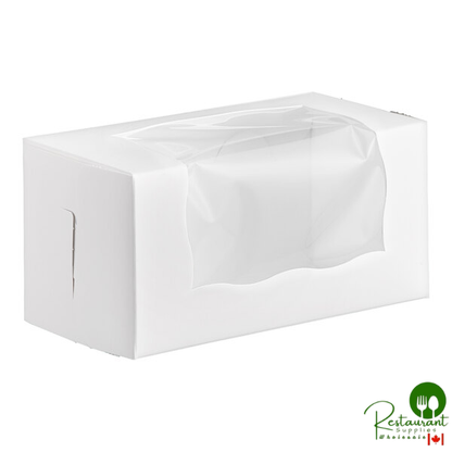 8" x 4" x 4" White Window Cupcake / Bakery Box By Prime- 100/Bundle
